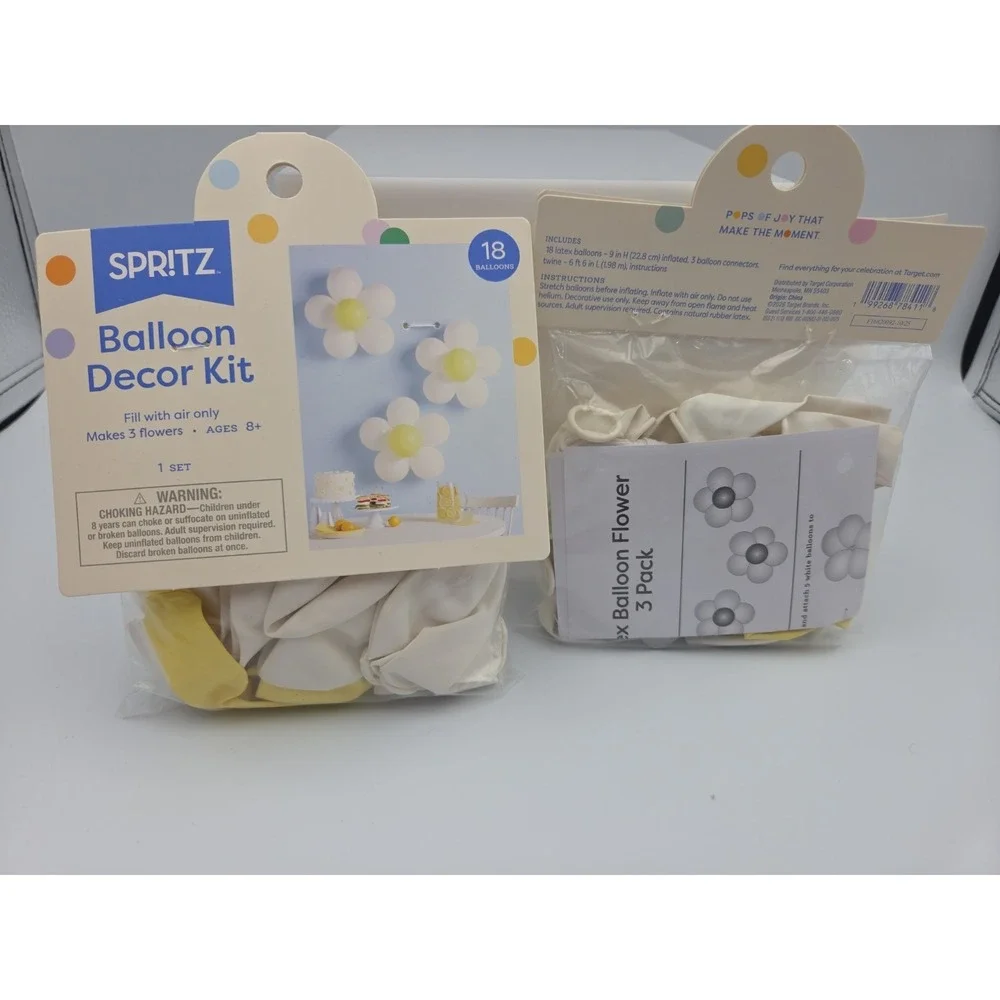 Target 2 Pack 3ct Latex Balloon Daisy Flowers Spritz™ Decor Accent Spring